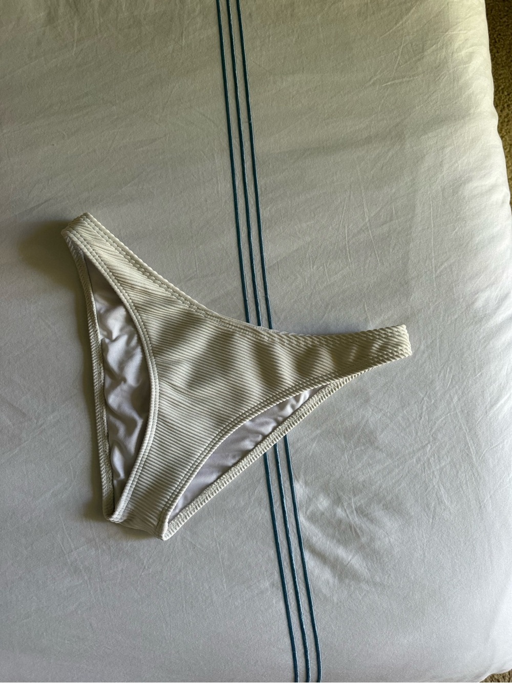 Ribbed Cream Bikini Bottom billabong